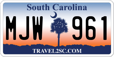 SC license plate MJW961