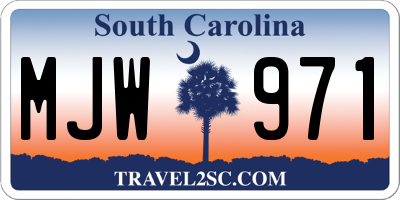 SC license plate MJW971