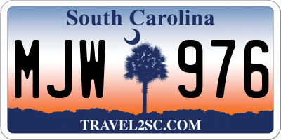 SC license plate MJW976