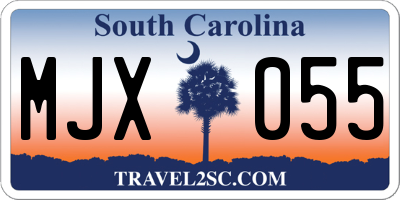 SC license plate MJX055