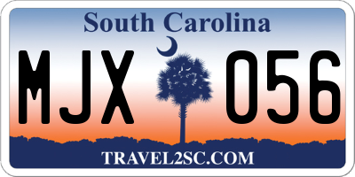 SC license plate MJX056