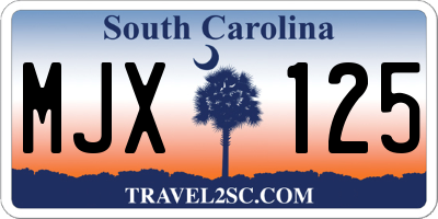 SC license plate MJX125