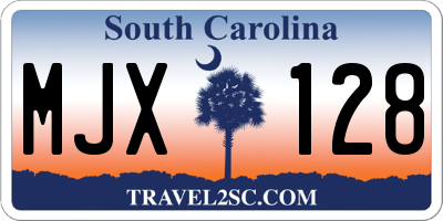 SC license plate MJX128