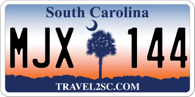 SC license plate MJX144