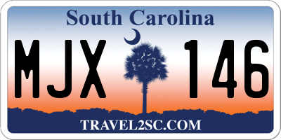 SC license plate MJX146