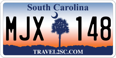 SC license plate MJX148