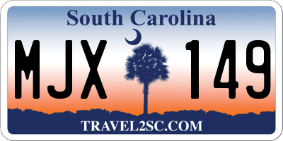 SC license plate MJX149