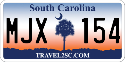 SC license plate MJX154