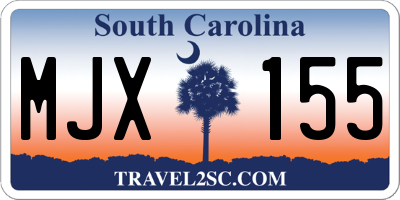 SC license plate MJX155