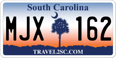 SC license plate MJX162