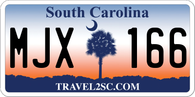 SC license plate MJX166
