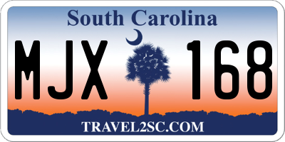SC license plate MJX168
