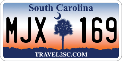 SC license plate MJX169