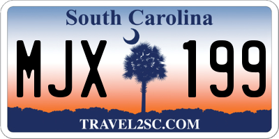 SC license plate MJX199
