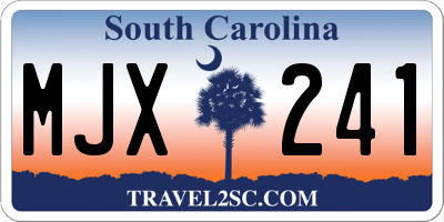SC license plate MJX241