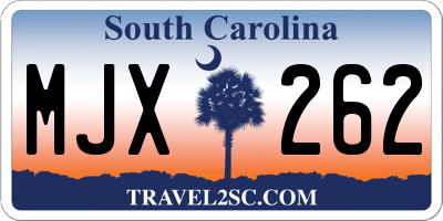 SC license plate MJX262
