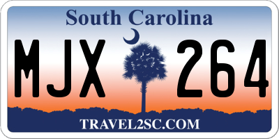 SC license plate MJX264