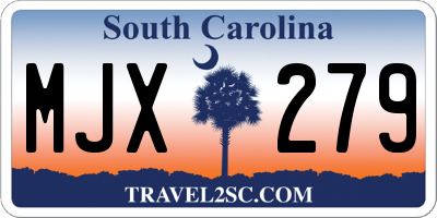 SC license plate MJX279