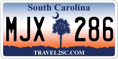 SC license plate MJX286