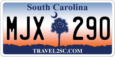 SC license plate MJX290