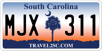 SC license plate MJX311