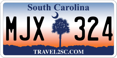 SC license plate MJX324