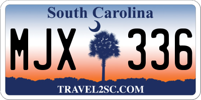 SC license plate MJX336