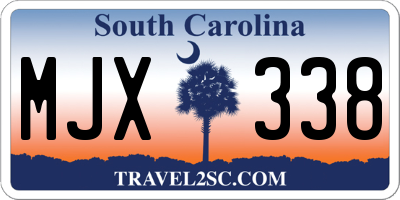 SC license plate MJX338