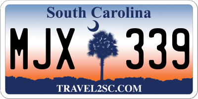 SC license plate MJX339
