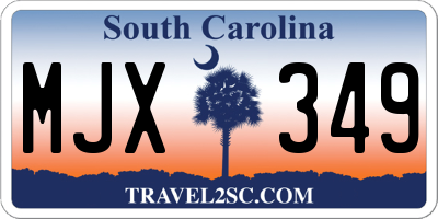 SC license plate MJX349