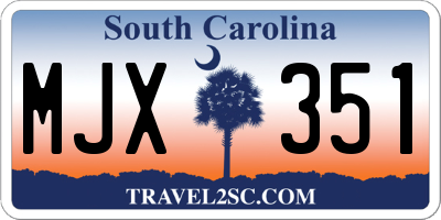 SC license plate MJX351