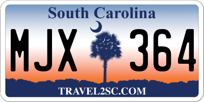SC license plate MJX364