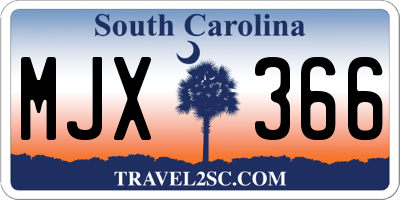 SC license plate MJX366