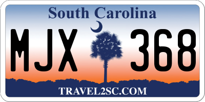SC license plate MJX368