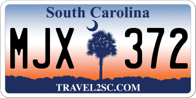 SC license plate MJX372