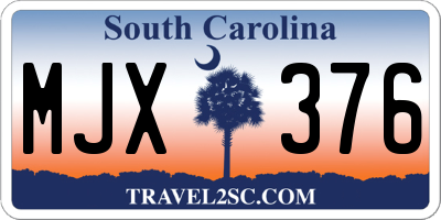 SC license plate MJX376