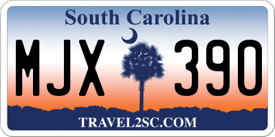 SC license plate MJX390
