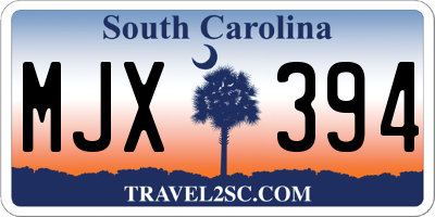 SC license plate MJX394