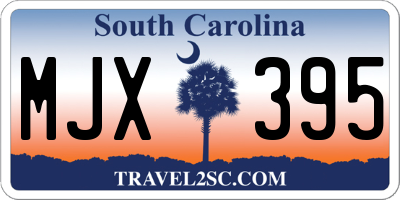 SC license plate MJX395