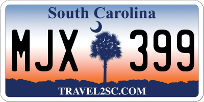 SC license plate MJX399