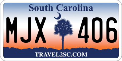 SC license plate MJX406