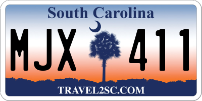 SC license plate MJX411