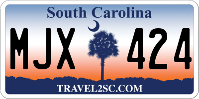 SC license plate MJX424
