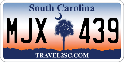 SC license plate MJX439