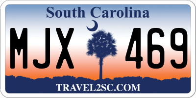 SC license plate MJX469