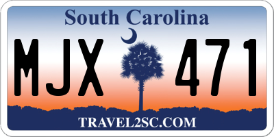 SC license plate MJX471
