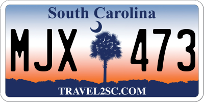SC license plate MJX473