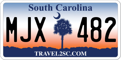 SC license plate MJX482