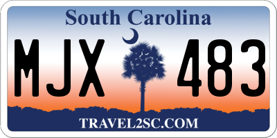 SC license plate MJX483
