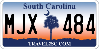 SC license plate MJX484
